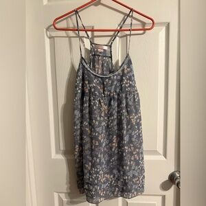 Victoria's Secret Blue Floral Lace babydoll nightie